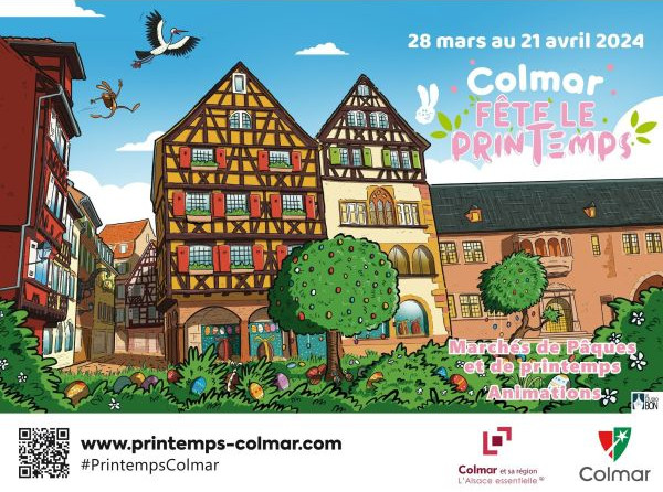 Affiche de la fête du printemps 2024 à Colmar.