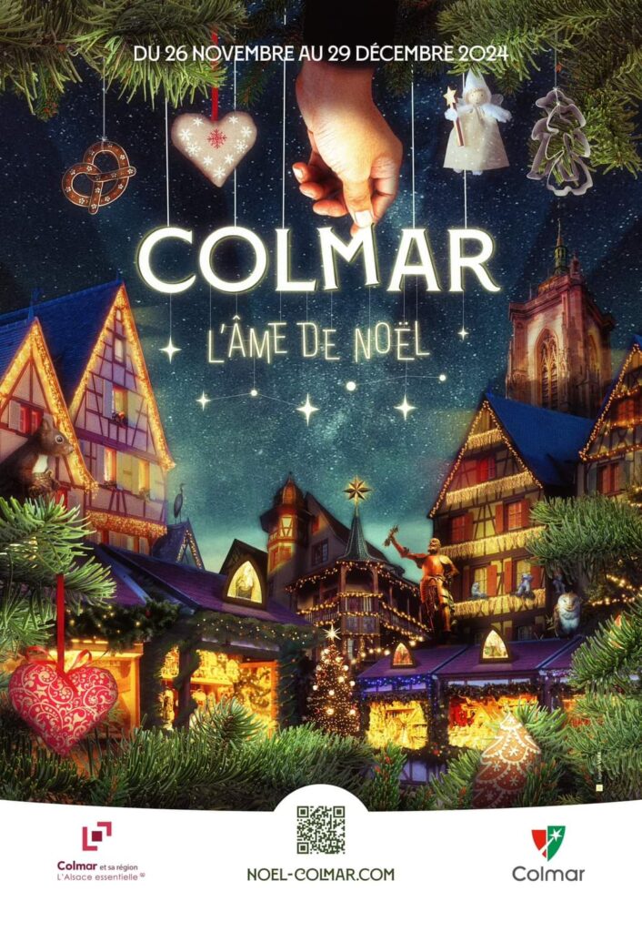 Affiche du marché de Noël de Colmar.