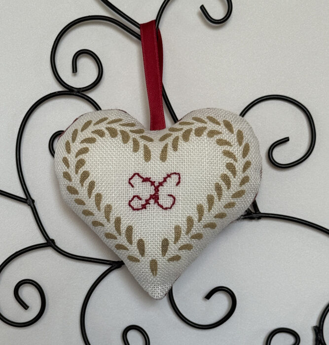 X. Kelsch, pochoir et broderie.